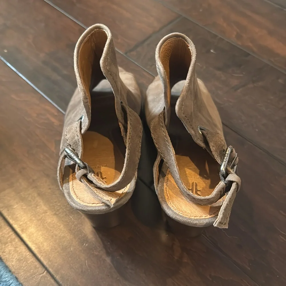 Frye peeptoe suede heels - Picture 3 of 6